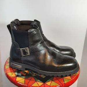 Red Wing Black Leather Motorcycle Pull On Boots Style 977 Mens Sz 13 Made In USA